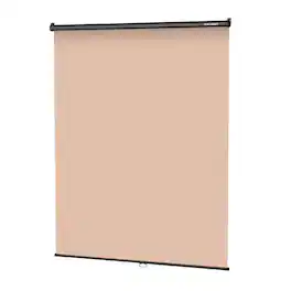 RAUBAY - 5′ x 7.2′ Pull Down Beige Screen Backdrop Retractable Collapsible Wall-Mount Background