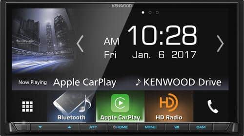 Kenwood - 7" - Android Auto/Apple CarPlay™ - Built-in Bluetooth - In-Dash Digital Media Receiver - Black - Larger Front