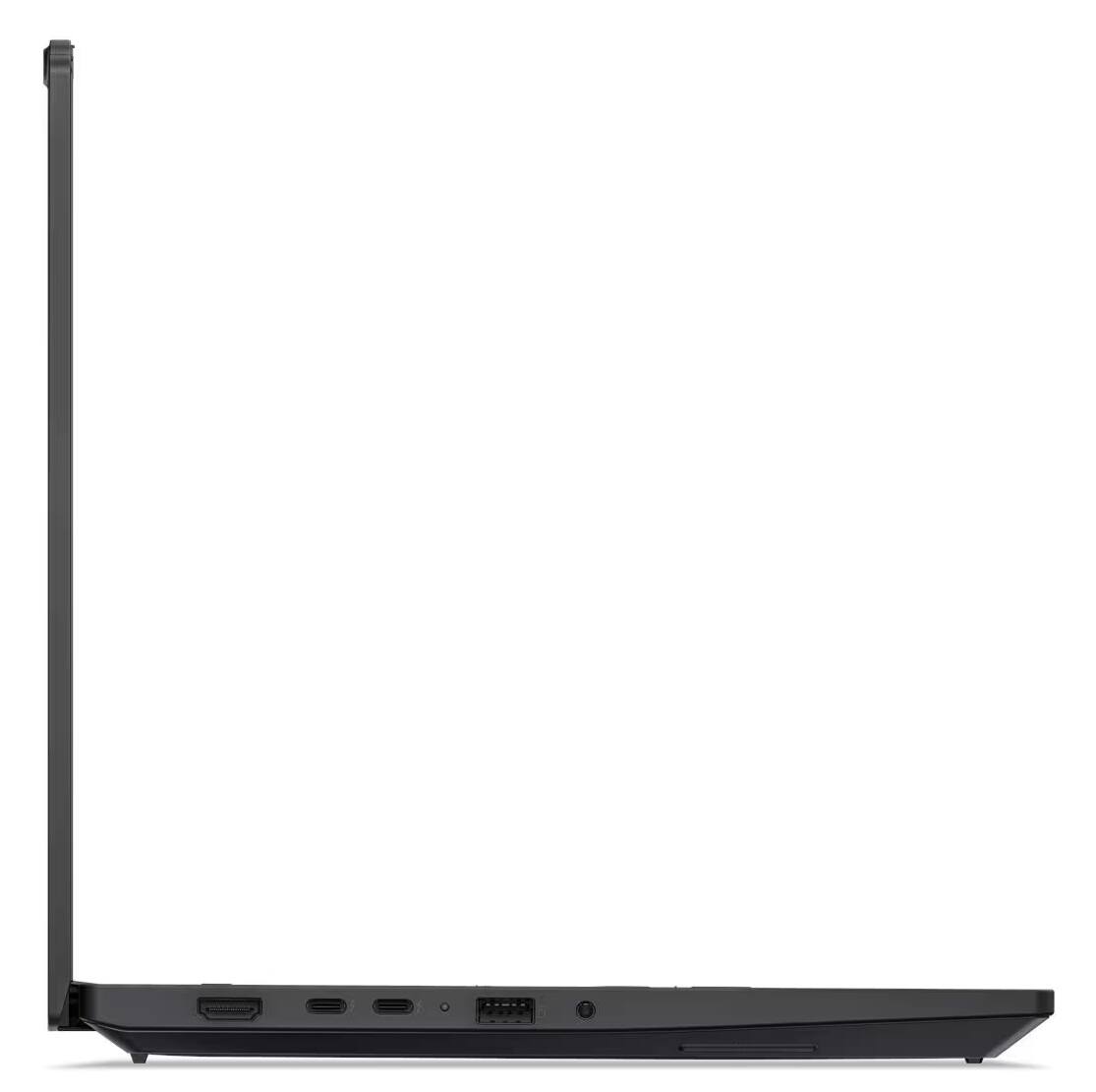 Left. Lenovo - ThinkPad P1 Gen 7 Laptop w/ NVIDIA RTX 3000 Ada, 32GB LPDDR5x-7467MT/s, Ultra 7 165H, 1TB SSD, 16" Non-Touch -21KV0017US - Black.