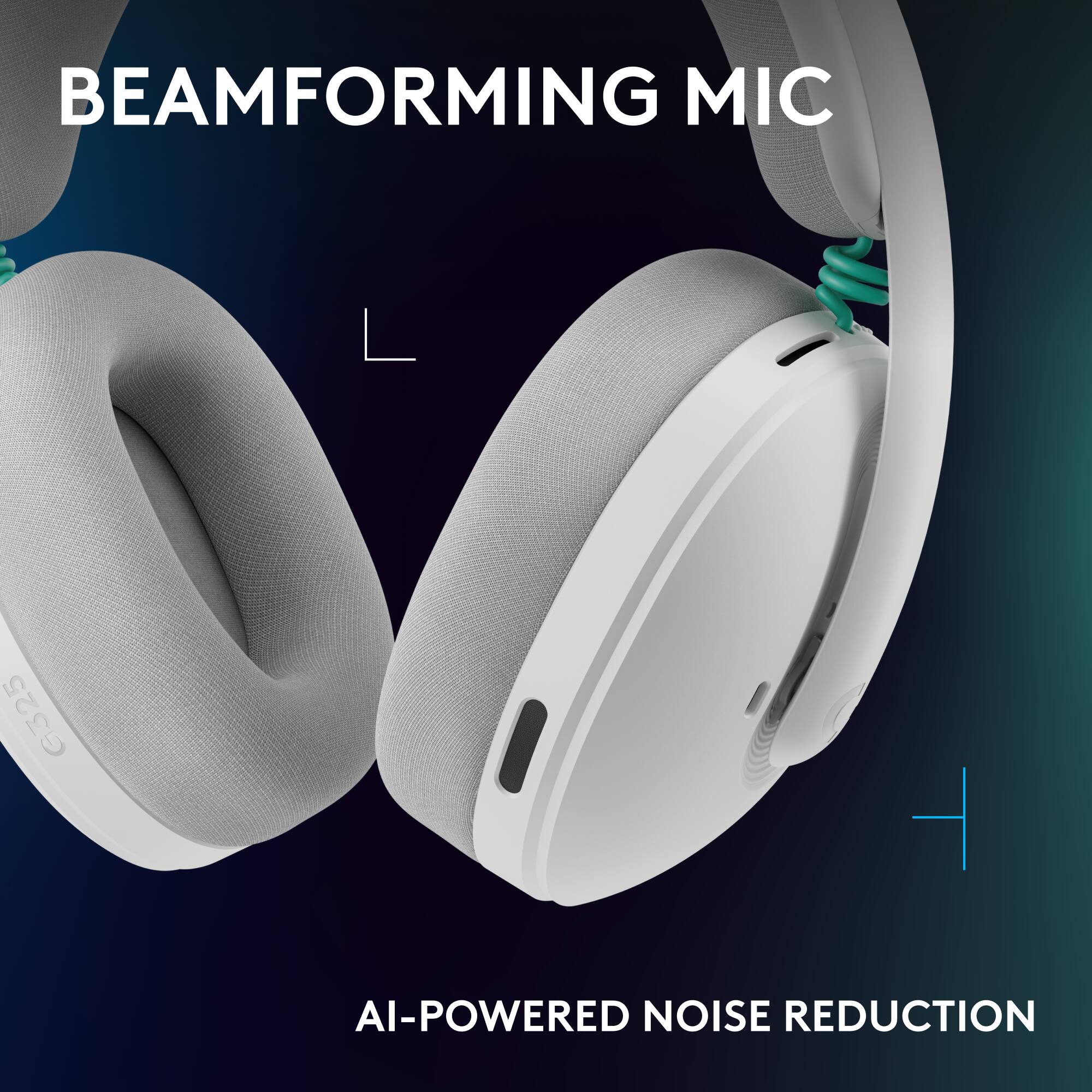 BEAMFORMING MIC  
AI-POWERED NOISE REDUCTION