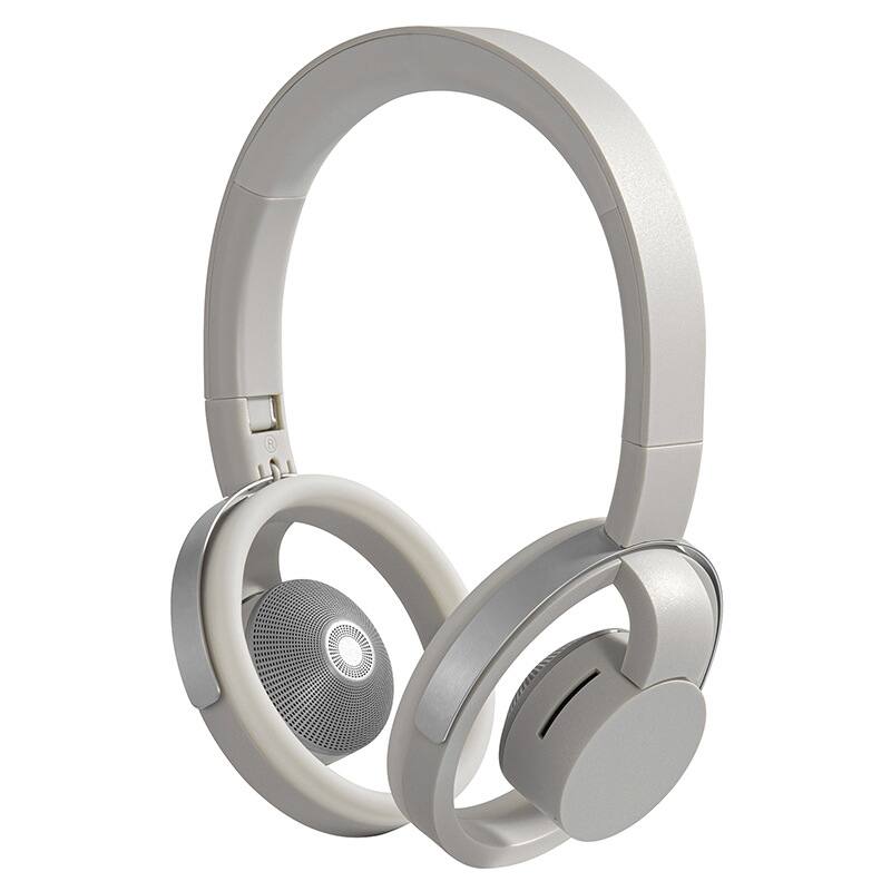 Front. Cluzine - Deep Bass Wireless Headphones, Suspension Design Gaming Headset with Stereo Sound and Open Structure - Silver Mist.