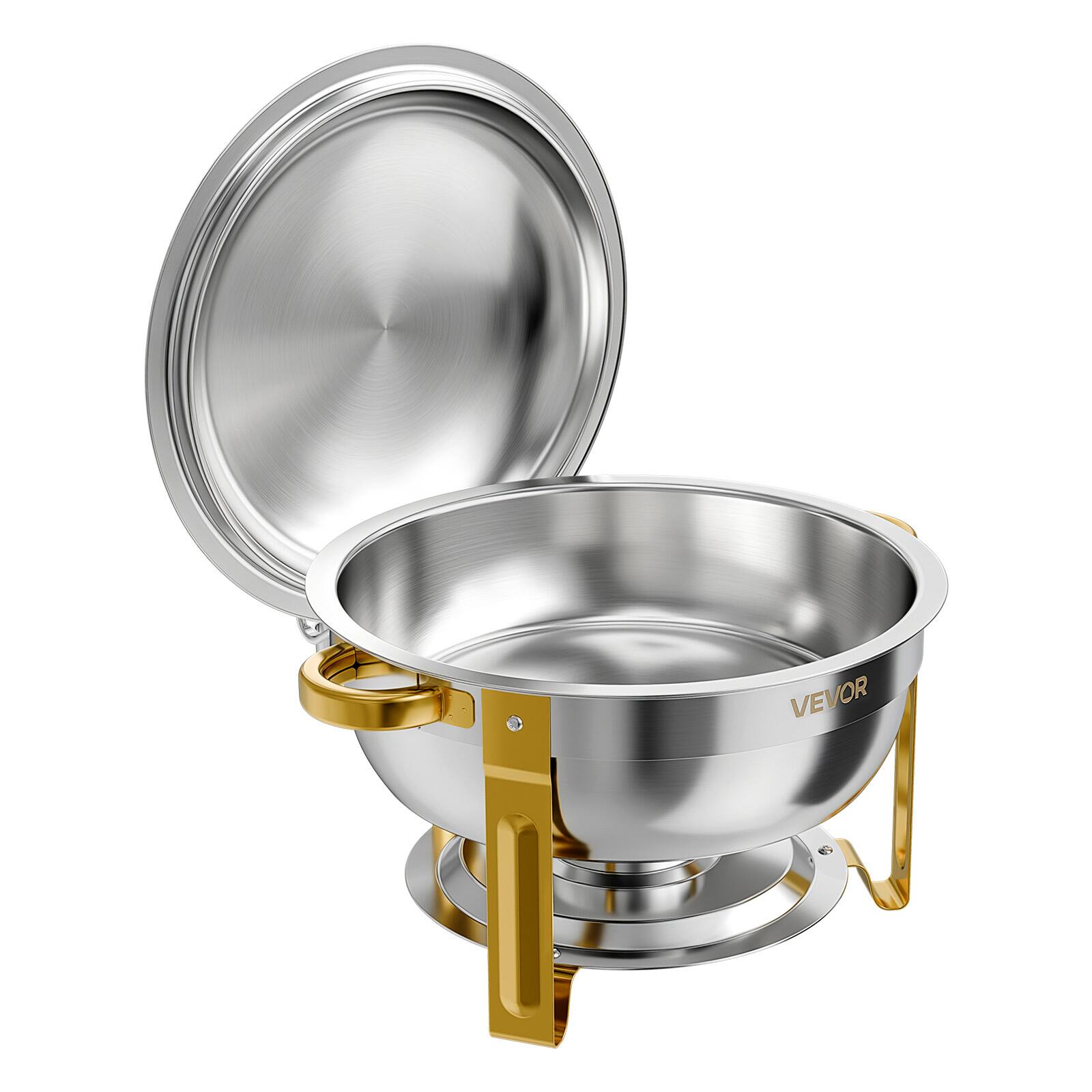 Alt View 5. VEVOR - 2 Packs Chafing Dishes for Buffet Set, 6QT Stainless Steel Chafer, for Banquet Party Wedding Catering Event - Silver.