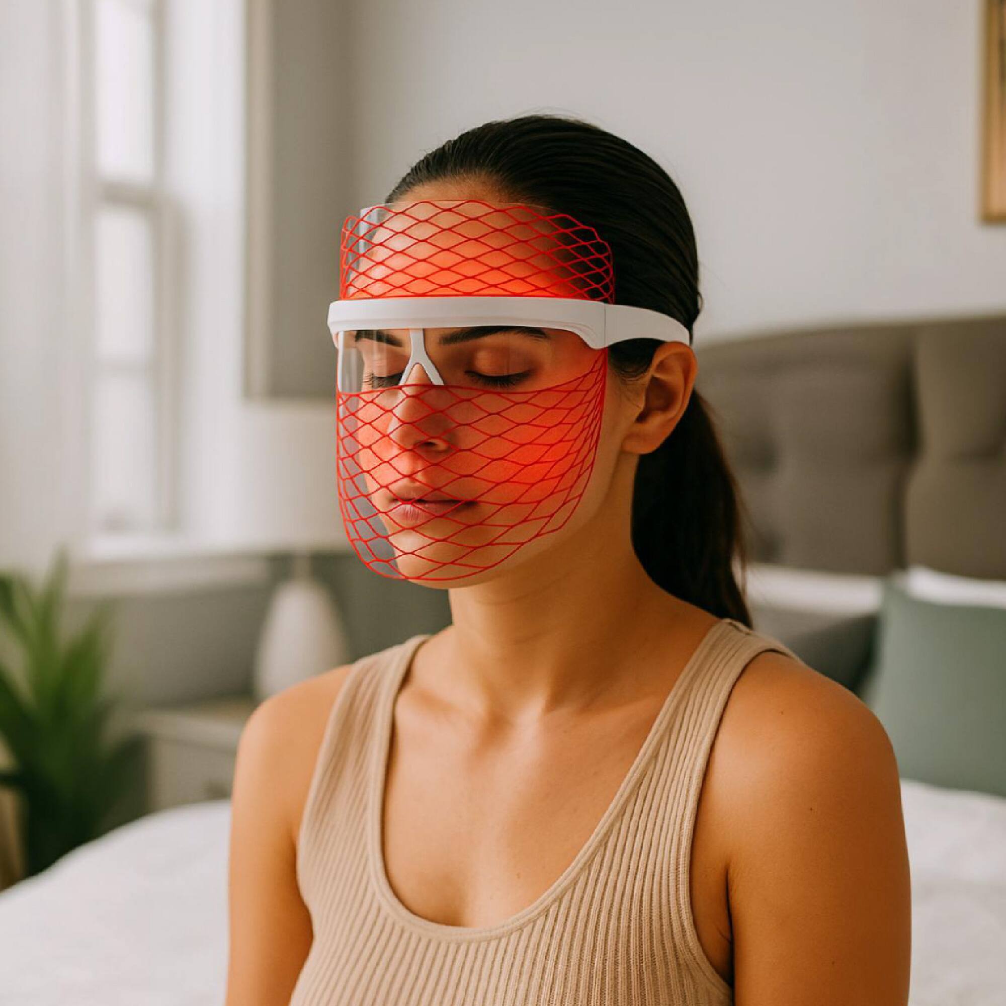 Left. Pursonic - Pursonic 7-in-1 LED Light Therapy Face Mask – Rejuvenate, Restore & Reveal Your Glow.