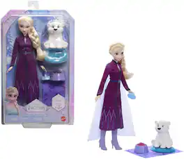 Mattel Disney Frozen Elsa Doll Bear Cub Collectibles Multicolor