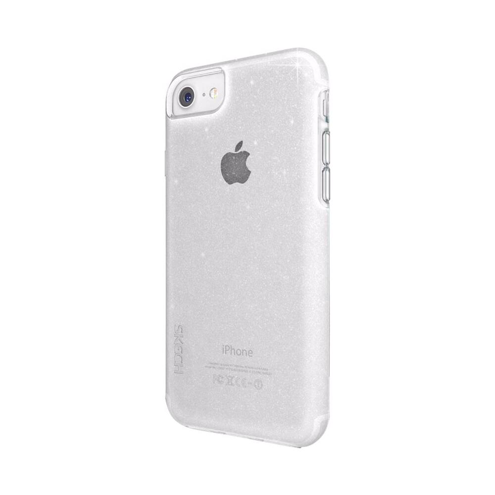 Front. Skech - Case for Apple® iPhone® 7 - Clear/snow sparkle.