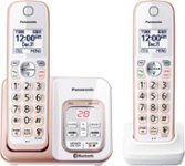 Angle. Panasonic - KX-TGD562G Link2Cell DECT 6.0 Expandable Cordless Phone System with Digital Answering System - White/rose gold.