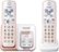 Angle Zoom. Panasonic - KX-TGD562G Link2Cell DECT 6.0 Expandable Cordless Phone System with Digital Answering System - White/rose gold.