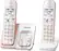 Left. Panasonic - KX-TGD562G Link2Cell DECT 6.0 Expandable Cordless Phone System with Digital Answering System - White/rose gold.