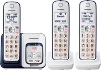 Angle Zoom. Panasonic - KX-TGD563A Link2Cell DECT 6.0 Expandable Cordless Phone System with Digital Answering System - Navy blue.