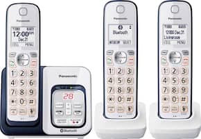 Panasonic - KX-TGD563A Link2Cell DECT 6.0 Expandable Cordless Phone System with Digital Answering System - Navy blue - Angle_Zoom