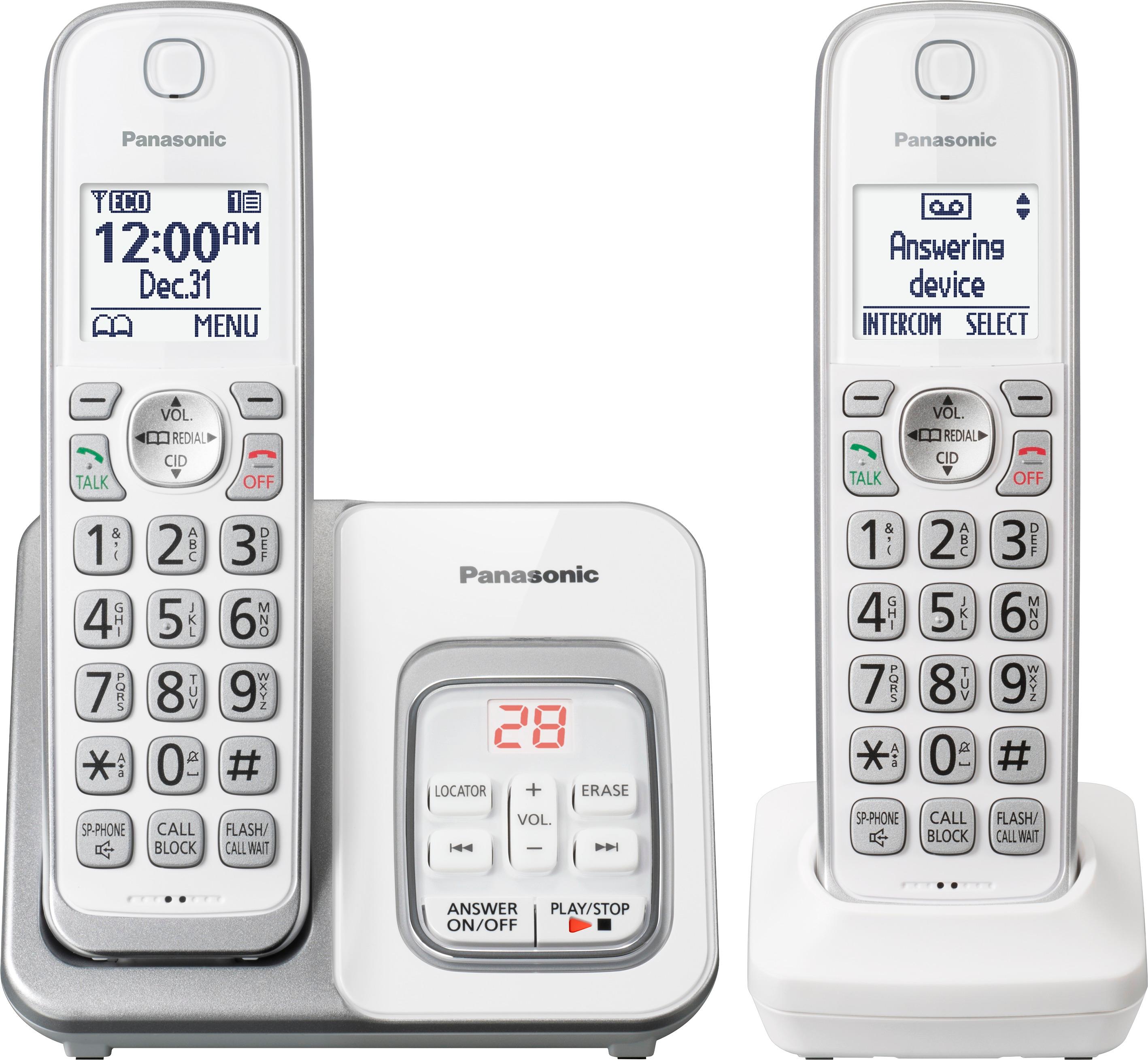 Panasonic - KX-TGD532W DECT 6.0 Expandable Cordless Phone System with Digital Answering System - White was $59.99 now $39.99 (33.0% off)
