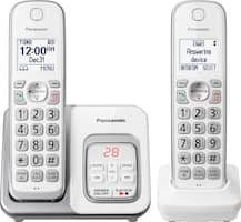 Panasonic - KX-TGD532W DECT 6.0 Expandable Cordless Phone System with Digital Answering System - White - Angle_Zoom