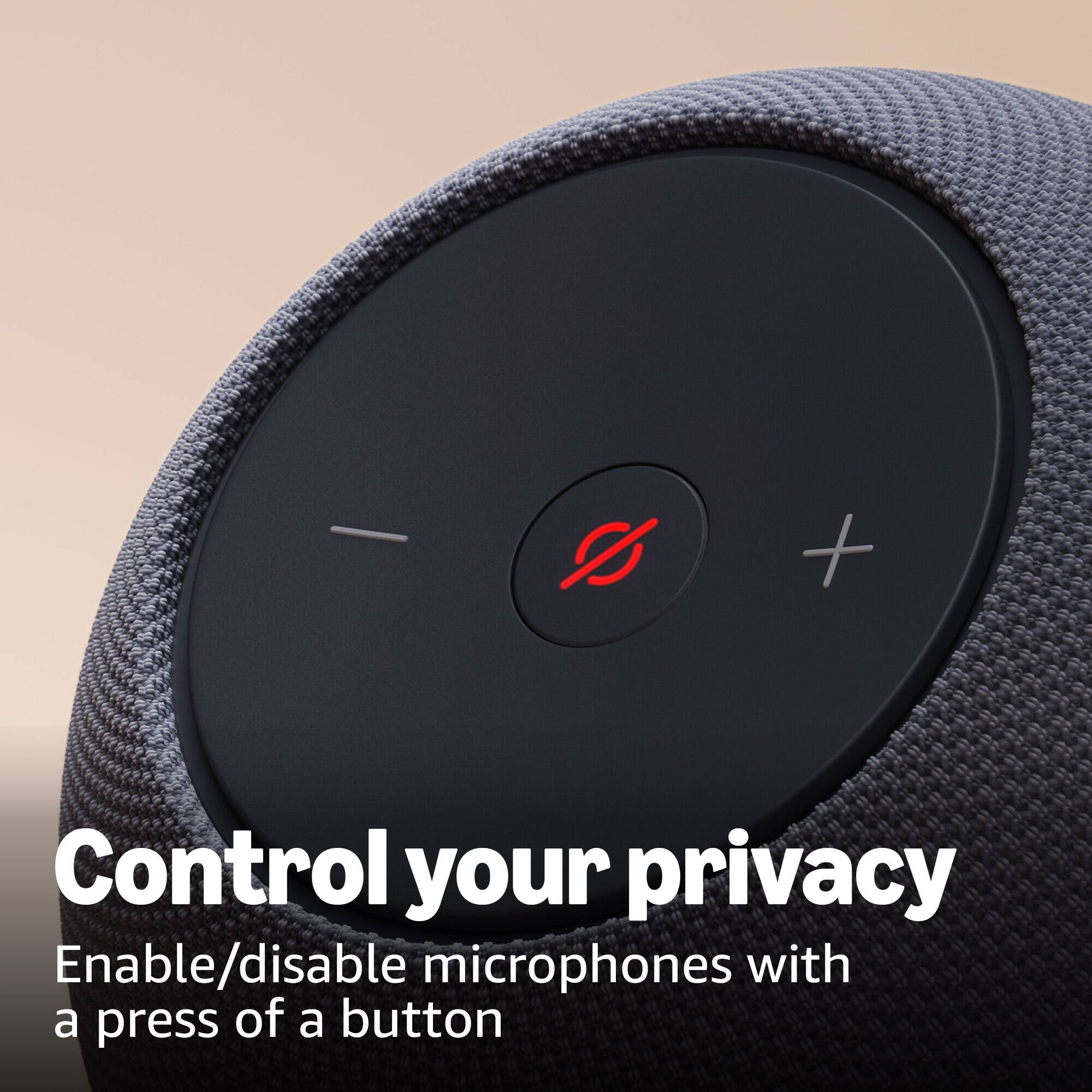 Control your privacy  
Enable/disable microphones with a press of a button