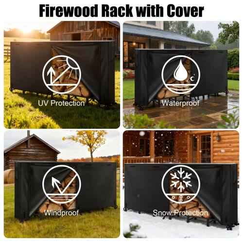 Firewood Rack with Cover

- UV Protection
- Waterproof
- Windproof
- Snow Protection