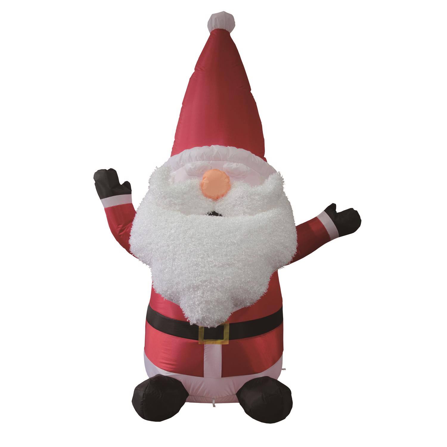 Front. Celebrations - Celebrations Santa Gnome 5 ft. Inflatable - Multicolored.