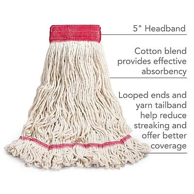 5" Headband

Cotton blend provides effective absorbency

Looped ends and yarn tailband help reduce streaking and offer better coverage