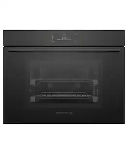 Fisher & Paykel - 30" 3 Cu. Ft. Single Combination Steam Oven, 6.8" Touchscreen - Minimal (Soft - Black