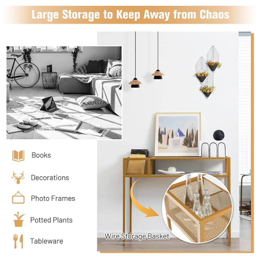 Large Storage to Keep Away from Chaos

- Books
- Decorations
- Photo Frames
- Potted Plants
- Tableware

Wire Storage Basket