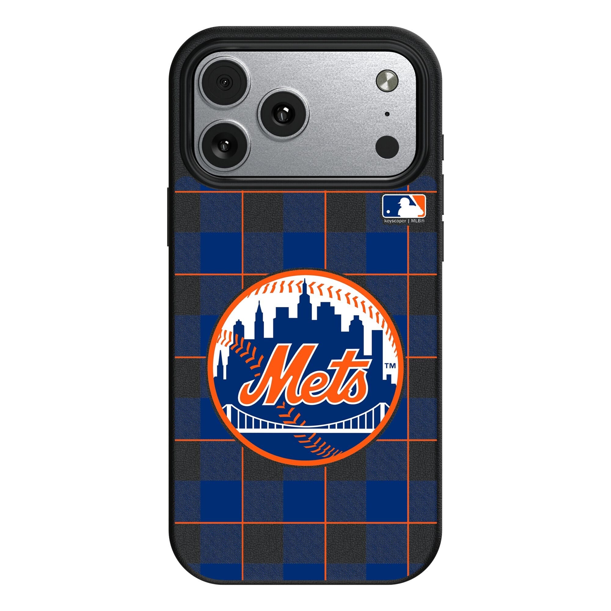 Keyscaper - MLB - New York Mets - Plaid Magnetic Bump iPhone Case - 17 - Black price history on PriceWatchPro