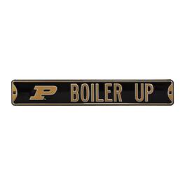 Authentic Street Signs - Purdue Boilermakers 6" x 36" College Ave Street Sign - Black
