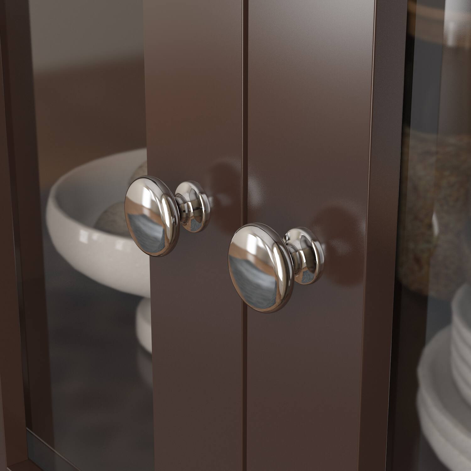 Alt View 1. Famapy - Famapy Pantry Cabinet Buffet Showcase & Organize in Style Credenzas - Brown.