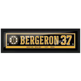 Mustang Drinkware - Patrice Bergeron Framed Player Name Bar Replica Authentic Photo - Multicolor