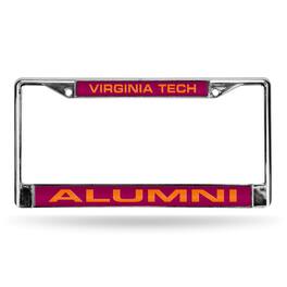 Rico Industries - Virginia Tech Hokies Alumni Chrome Metal Laser Cut License Plate Frame - Multi