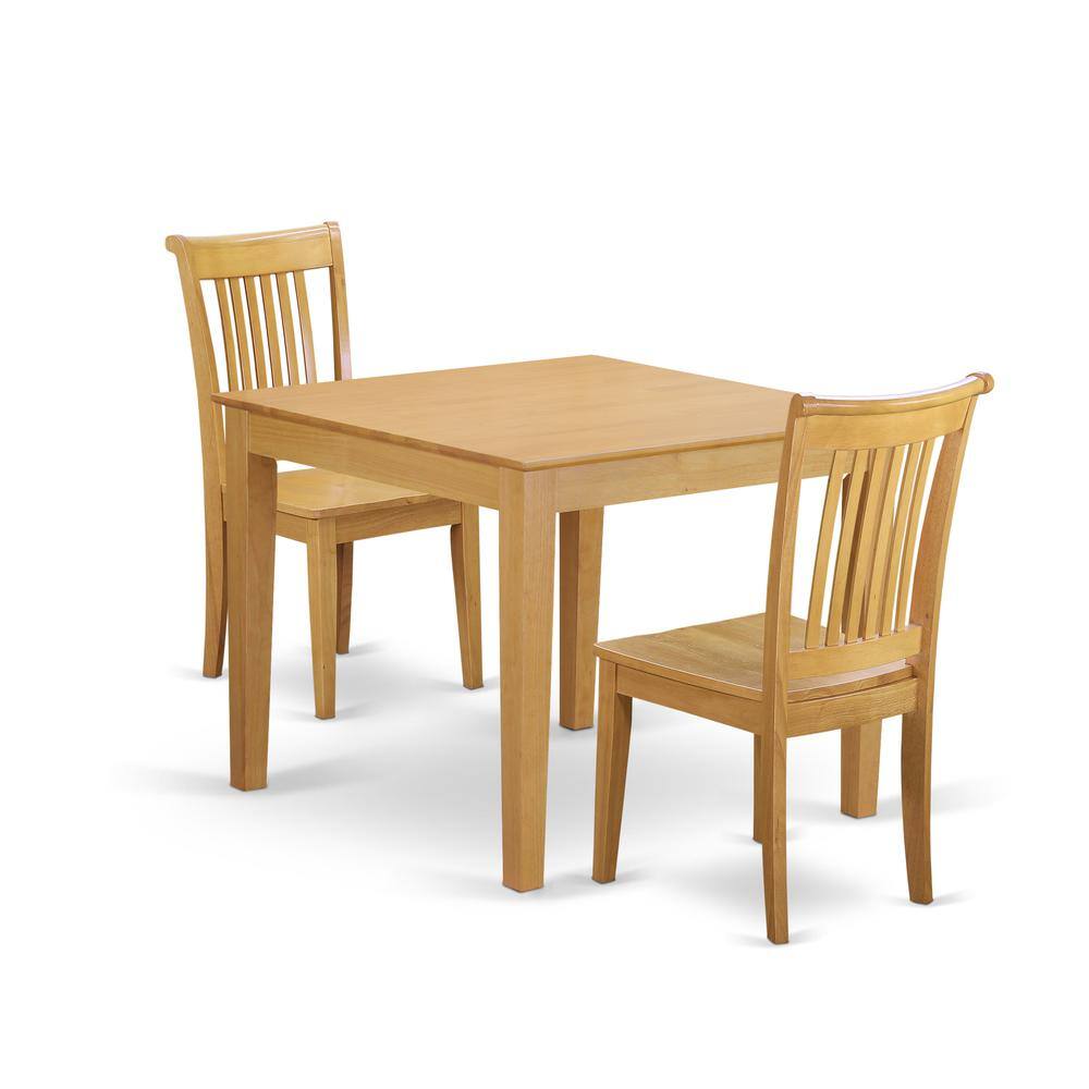 Back. East West Furniture - Dining Room Set Oak - Brown.
