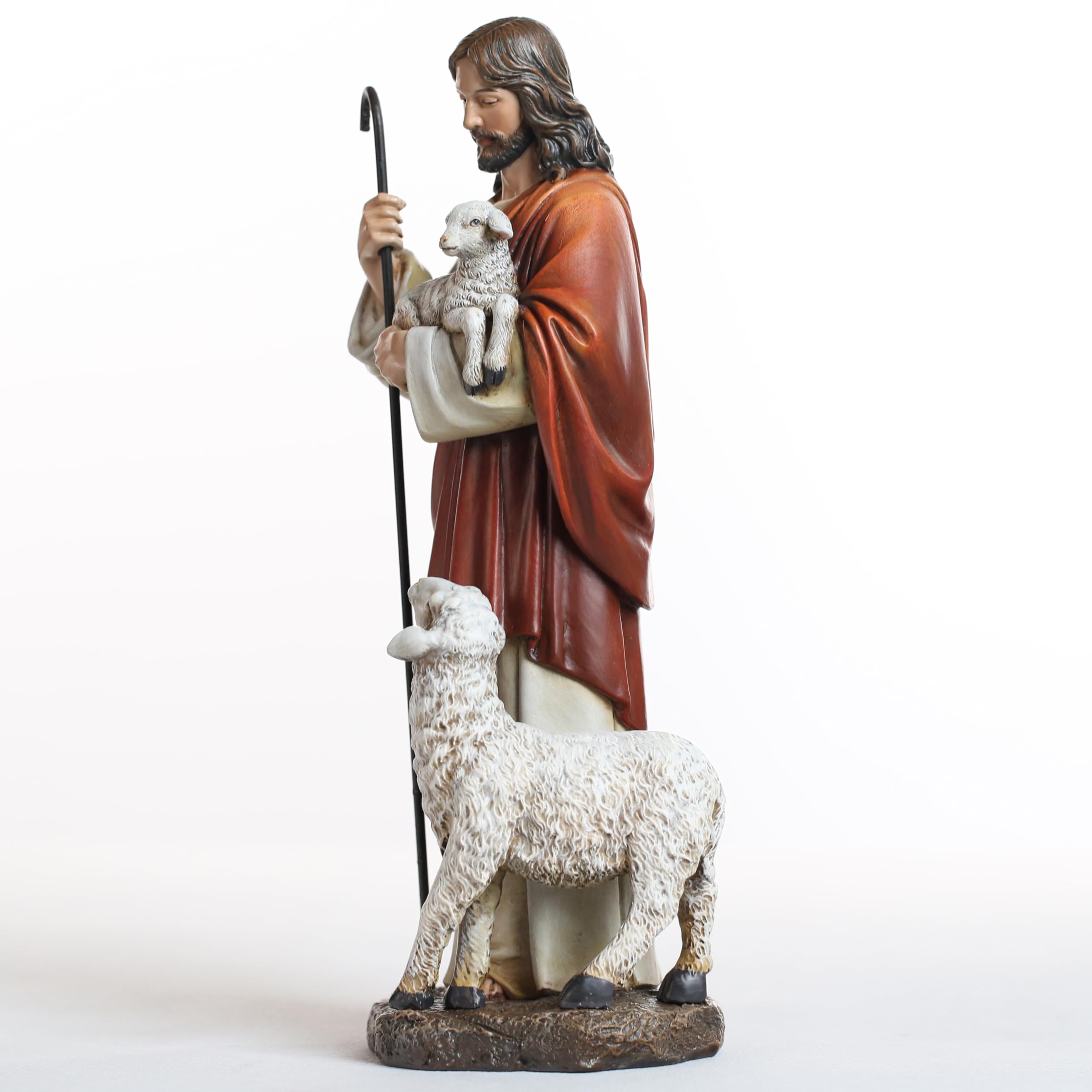 Alt View 6. Refined Abode Design - Bc The Good Shepherd Statue 11 8 H Figure Grace Hope And Guidance Home Decor Religious Gift Classical.