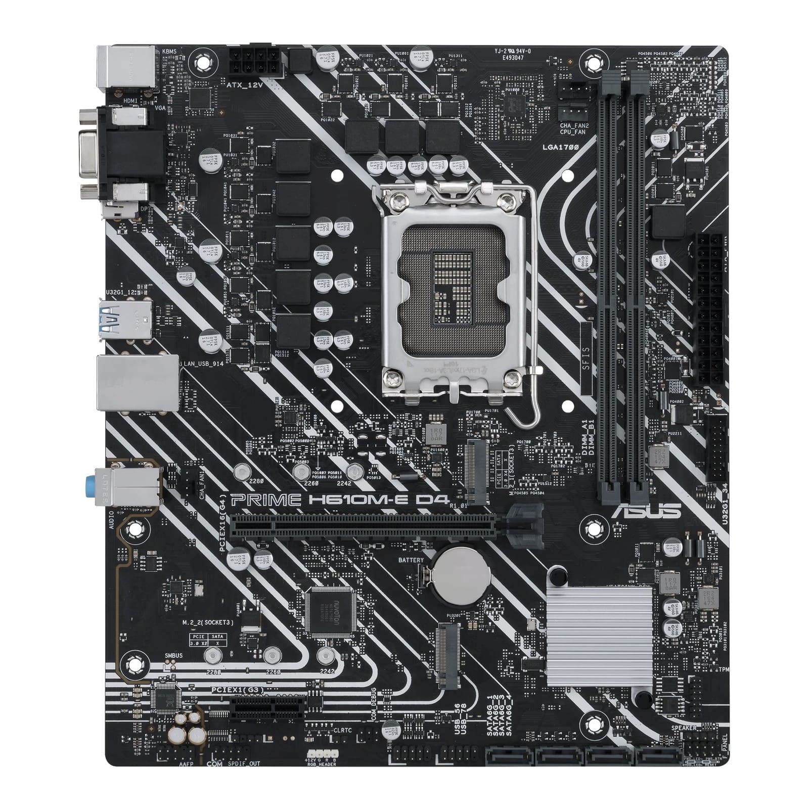 ASUS Prime H610M E D4 CSM Desktop Motherboard Intel H610 Chipset