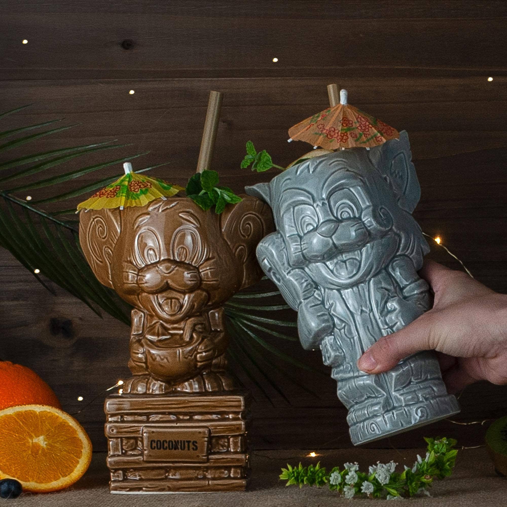 Alt View 3. Toynk - Geeki Tikis Tom and Jerry Ceramic Mugs | Set of 2 - Brown.