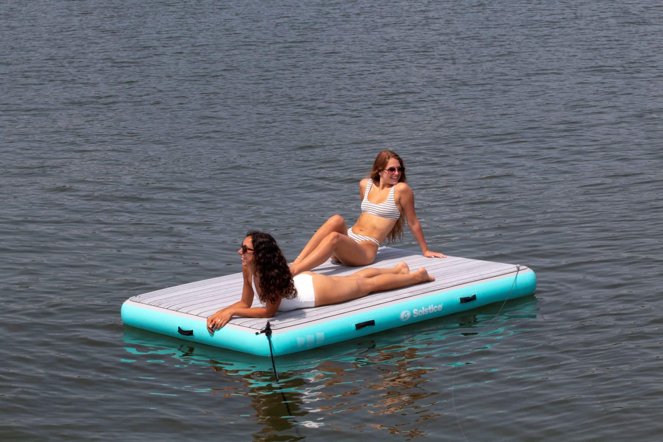 Swimline - Luxe Inflatable Dock with Traction Pad and Ladder - 8' x 5' - Blue price history on PriceWatchPro