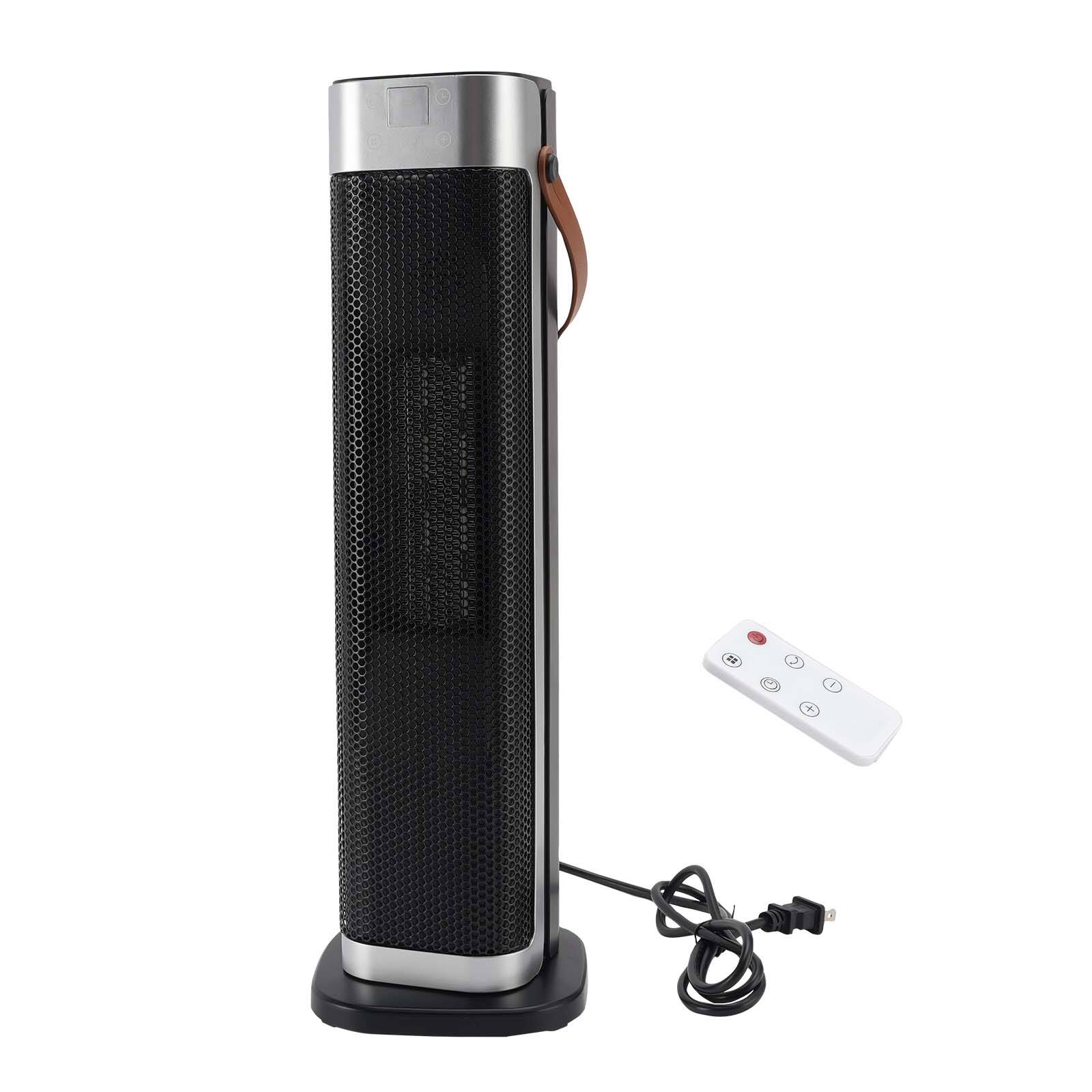 Alt View 10. Topteng - 1500W Quiet Space Heater – Remote & Touch Control, 70° Oscillation, 12H Timer, Safety Auto-Off, Fit for Large Rooms - Black.