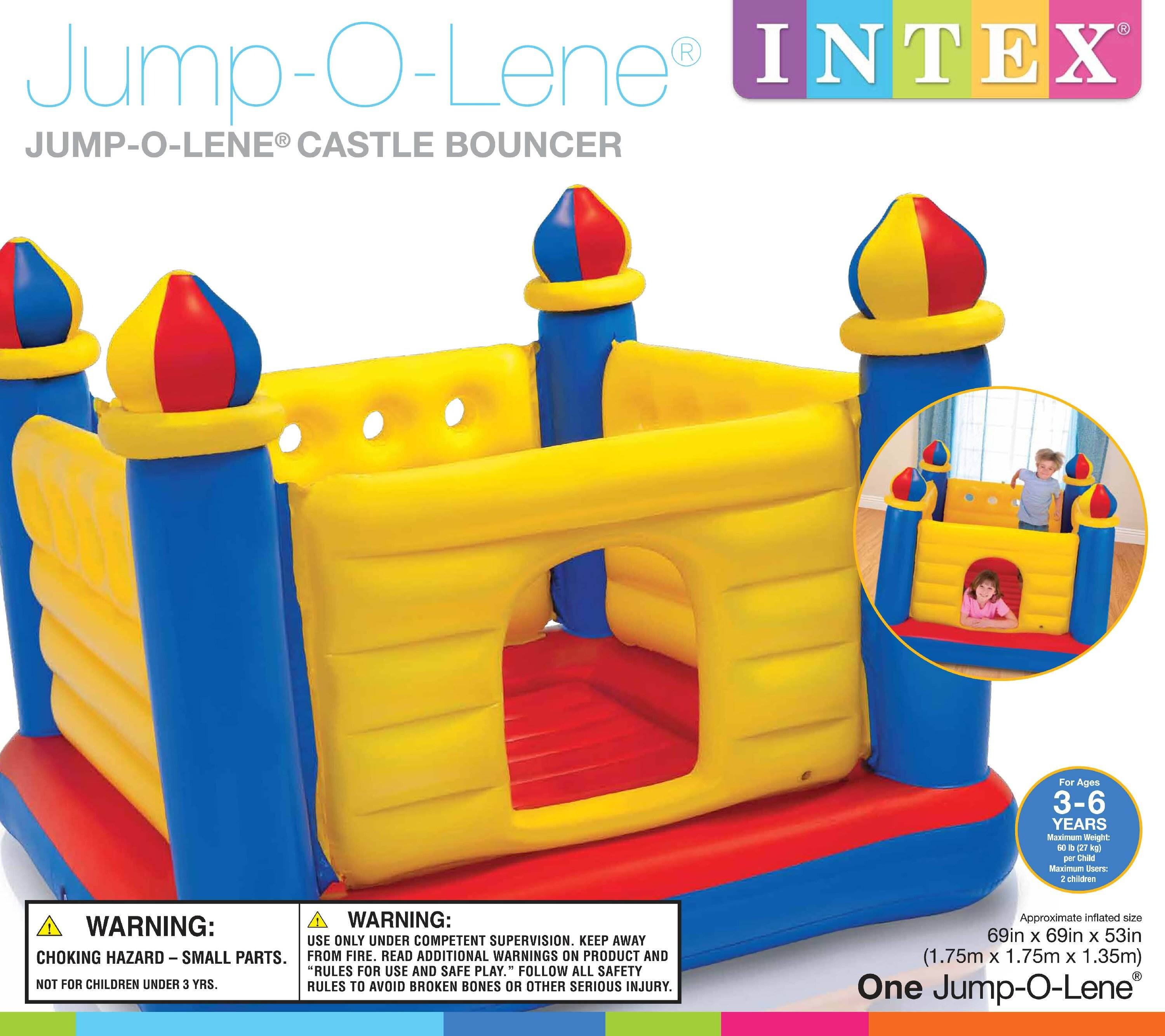 Alt View 13. Intex - Jump-O-Lene Inflatable Colorful Castle Ball Pit and Bounce House - Multicolor.