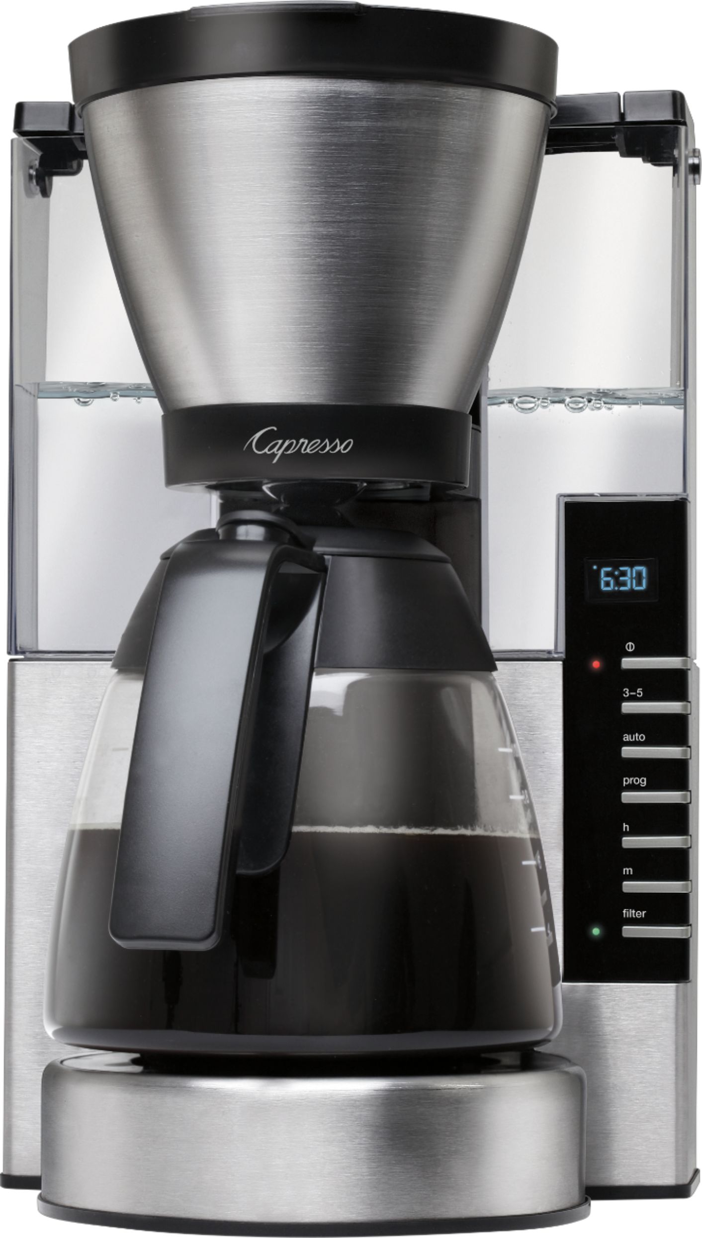 Capresso 441 Coffee Maker Programmable 10-Cup Stainless Steel Carafe Tested