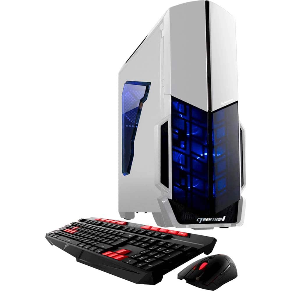 CybertronPC - Desktop - AMD Ryzen 7 - 16GB Memory - NVIDIA GeForce GTX 1050 - 120GB Solid State Drive + 2TB Hard Drive - Larger Front