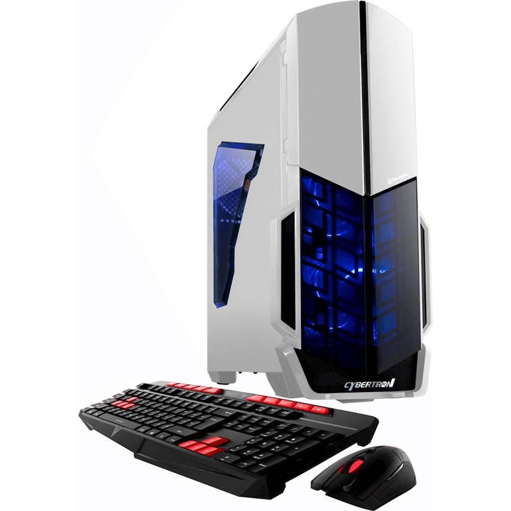 CybertronPC - Desktop - AMD Ryzen 7 - 16GB Memory - AMD Radeon RX 480 - 120GB Solid State Drive + 2TB Hard Drive - Larger Front