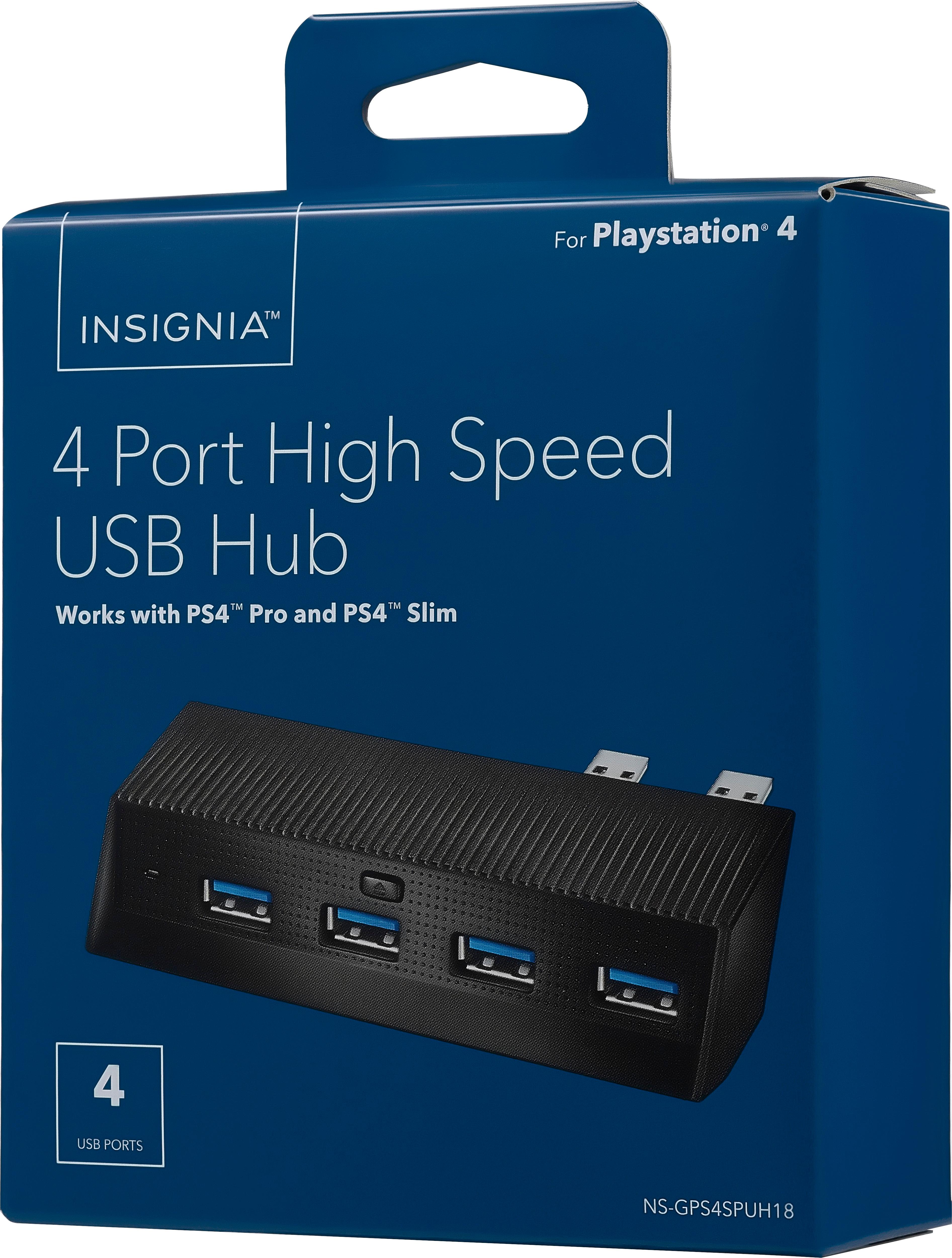 Best Insignia™ 4-Port High Speed USB Hub PS4 Pro and PS4 Slim Black NS-GPS4SPUH18