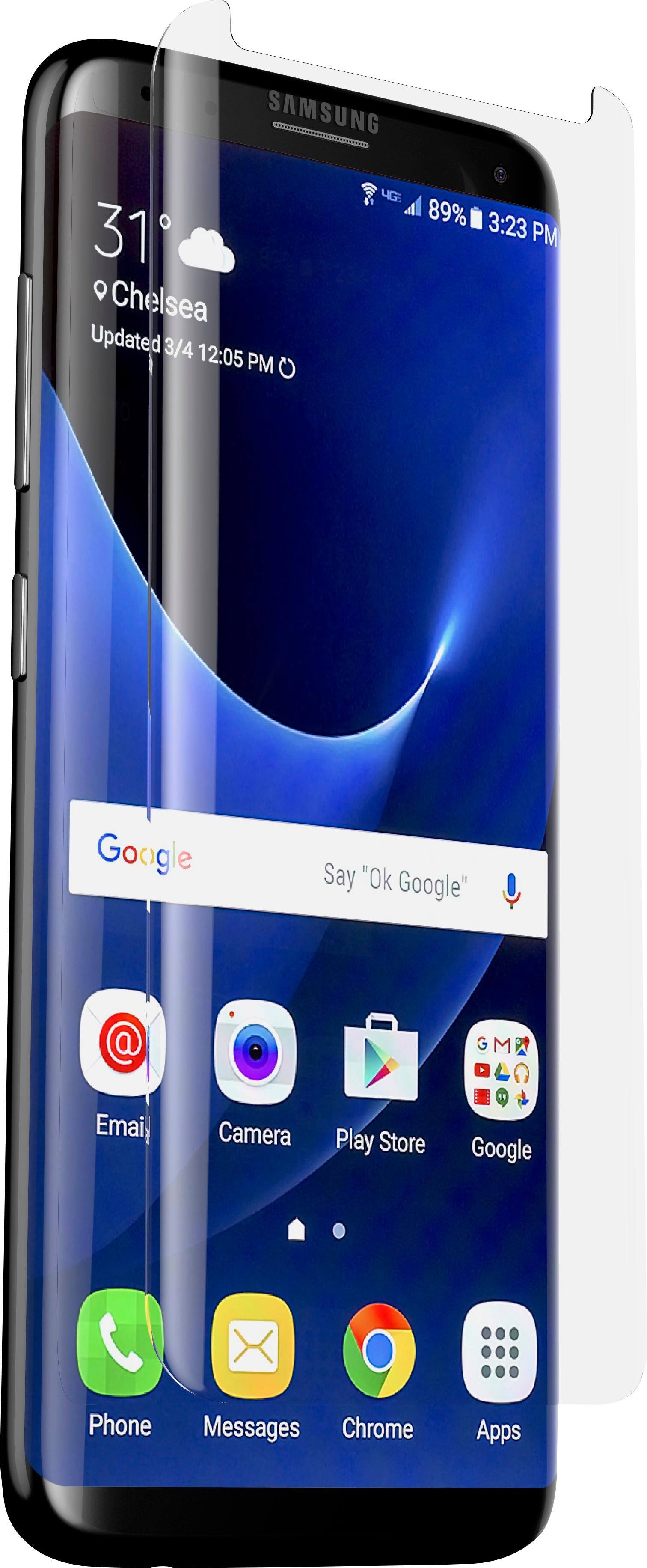 ZAGG - InvisibleShield Glass Curve Screen Protector for Samsung Galaxy S8 - Transparent - Angle