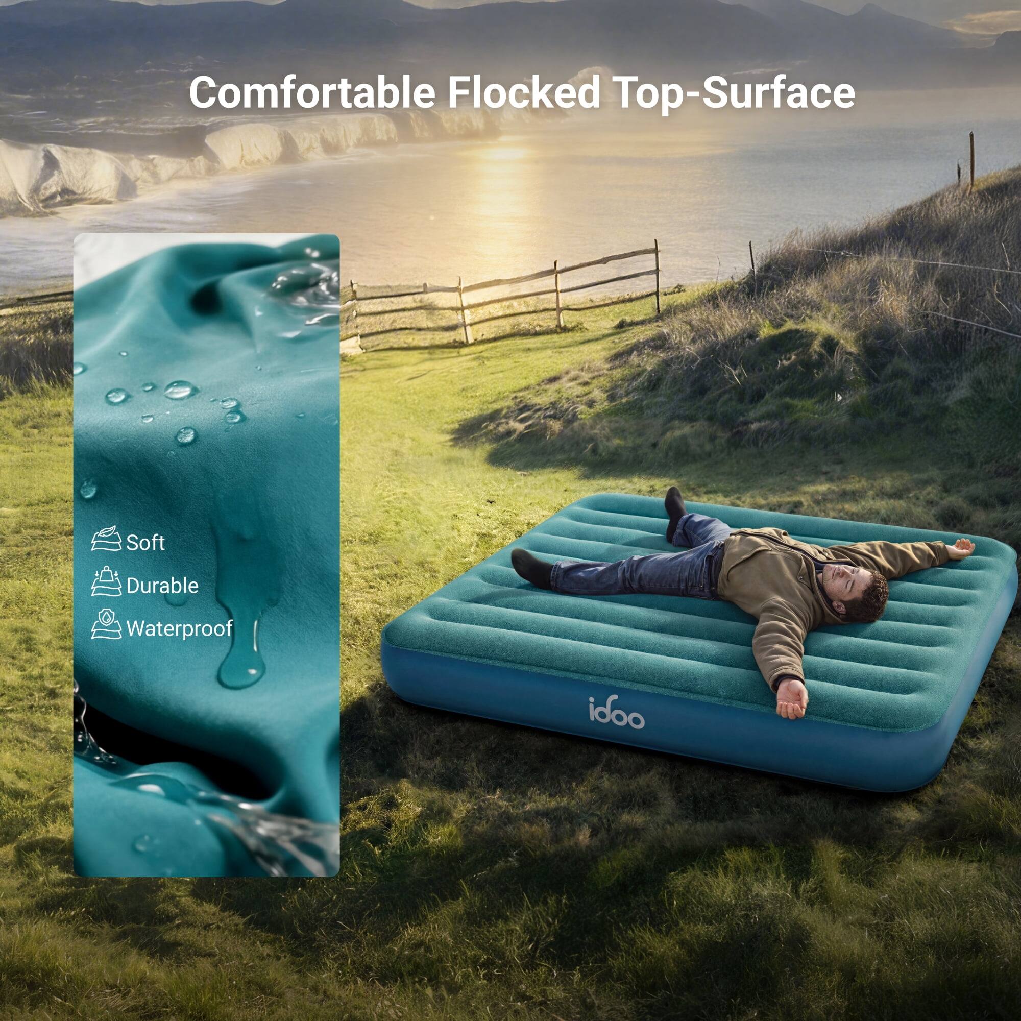 Comfortable Flocked Top-Surface  
Soft  
Durable  
Waterproof