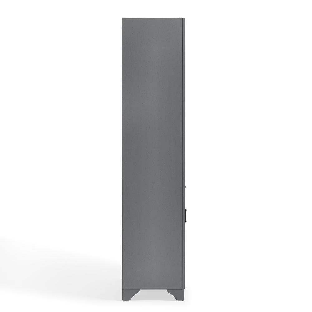 Left. Crosley Furniture - Tara Linen Storage Cabinet - Gray.