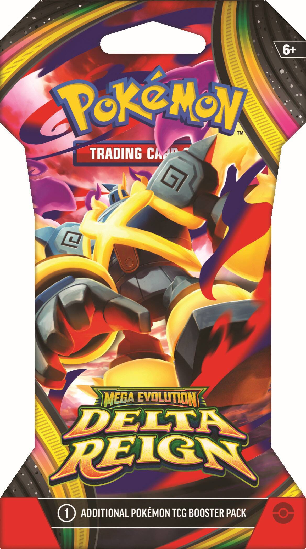 6+ Pokémon™ Trading Card Game  
Mega Evolution Delta Reign  
1 Additional Pokémon TCG Booster Pack