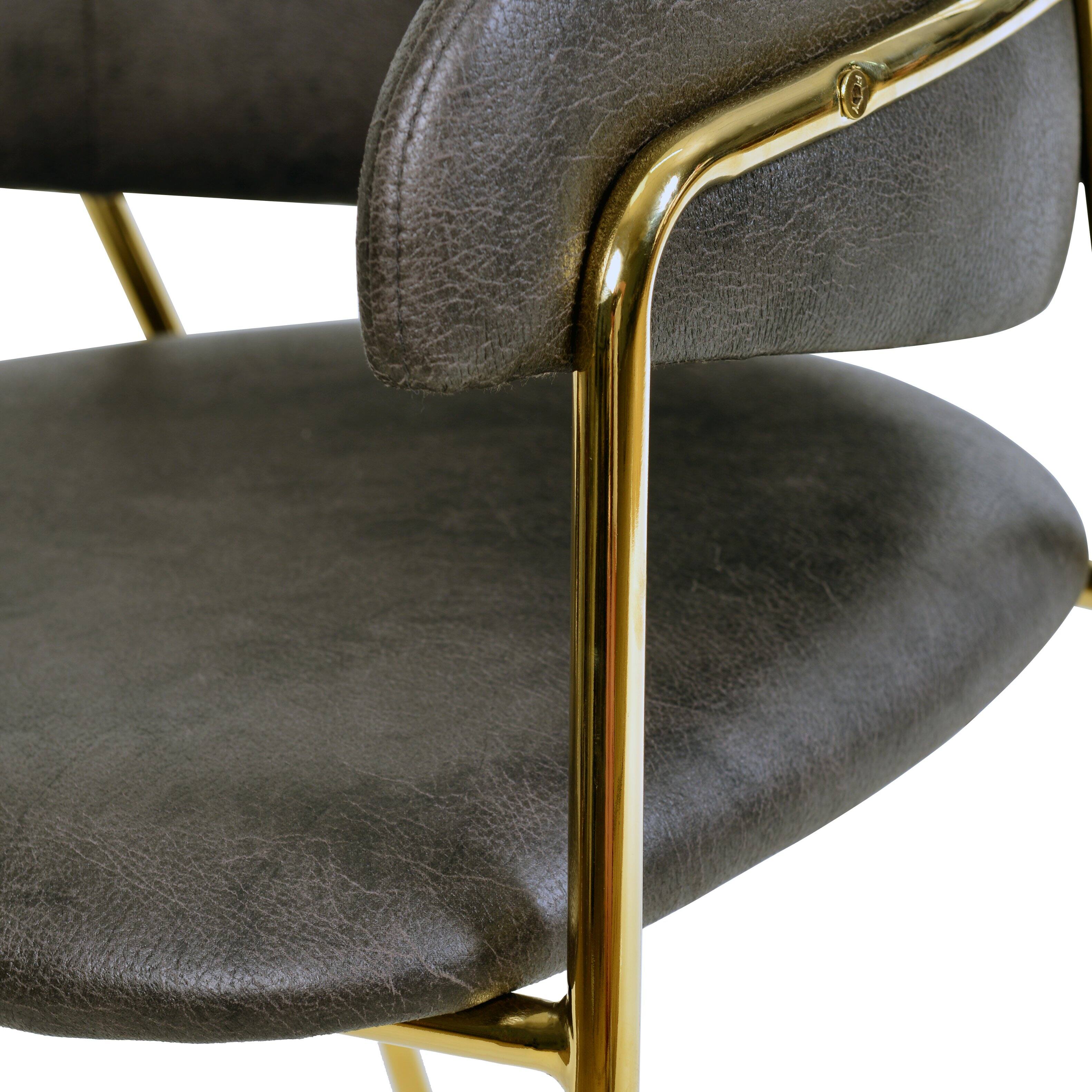 Alt View 6. LeisureMod - Axis 2-PCS Contemporary Leather Dining Side Chair with Ergonomic Curved Backrest - Charcoal.