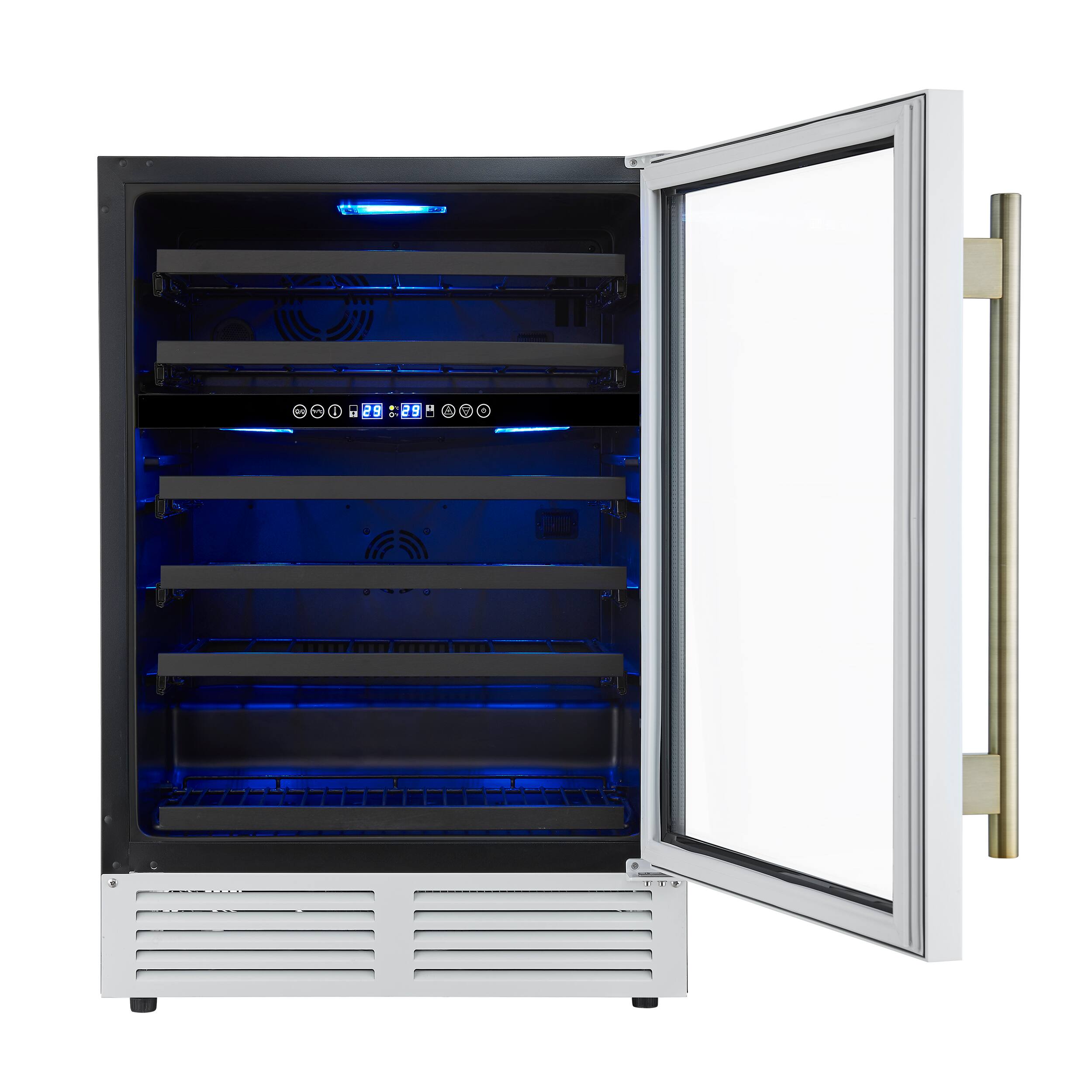 Alt View 1. Forno Appliances - Bacchino 51-Bottle Convertible Dual Zone Wine Cooler - White.