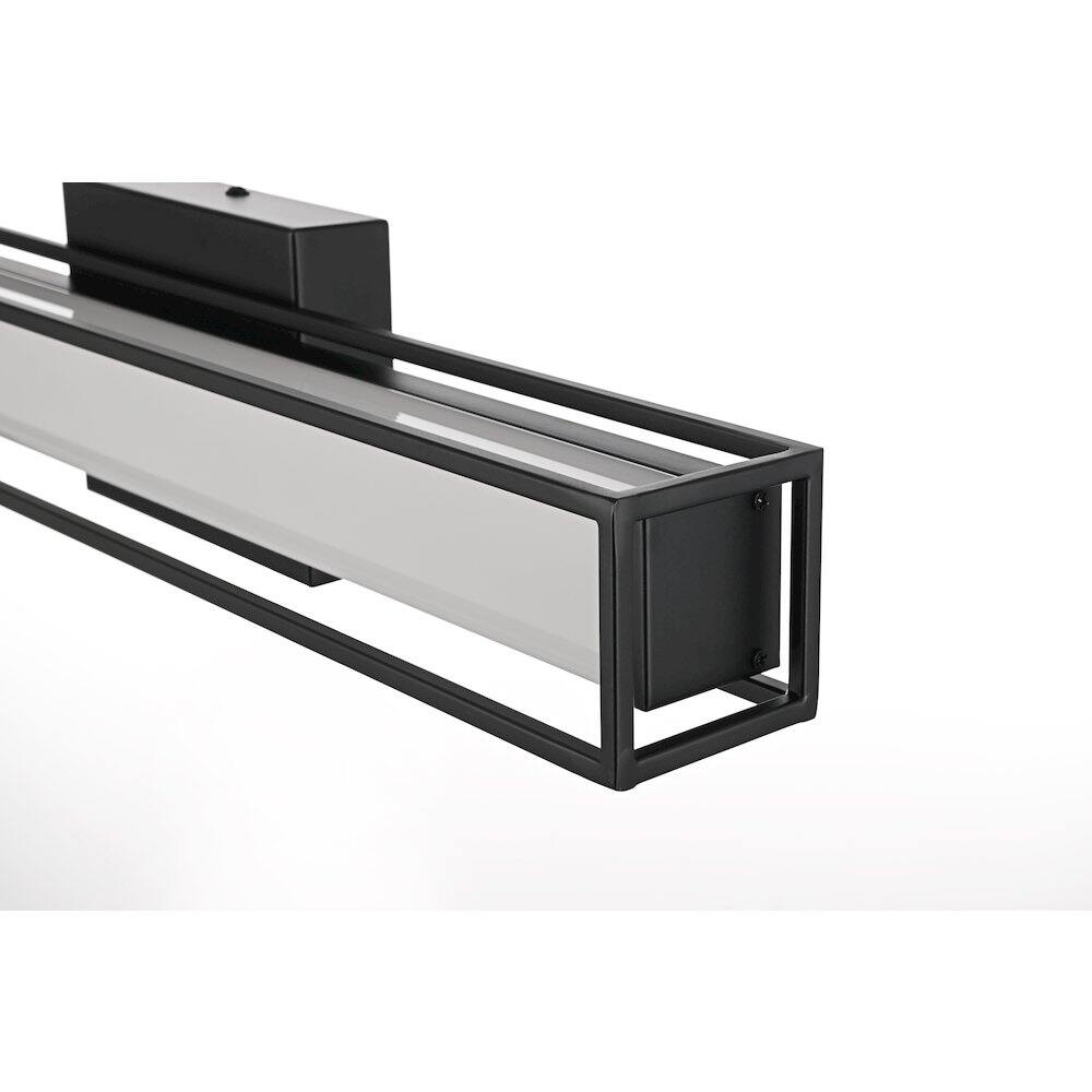 Alt View 4. Living District - Aden 24 Inch Led Wall Sconce In Black - Black.