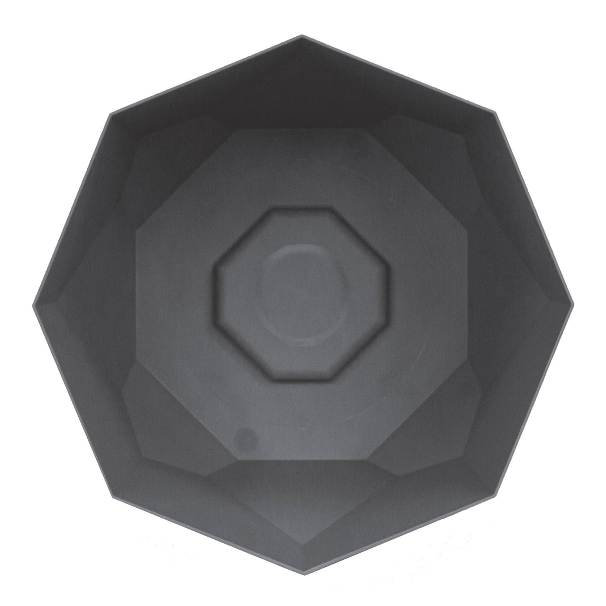 Alt View 1. Bloem - Charcoal 8" - Tuxton Pot Planter.
