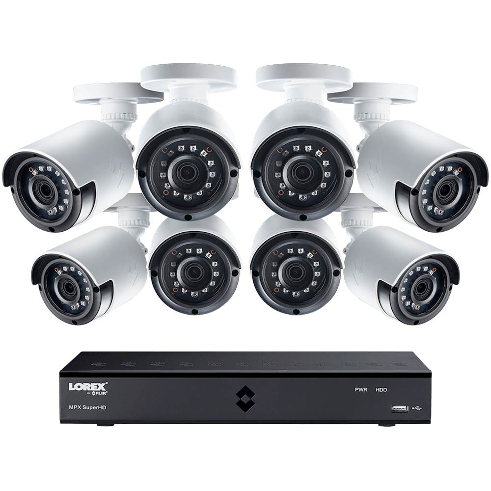 Best Buy Lorex 8Channel, 8Camera Indoor/Outdoor Wired 4MP 2TB DVR Surveillance System Black