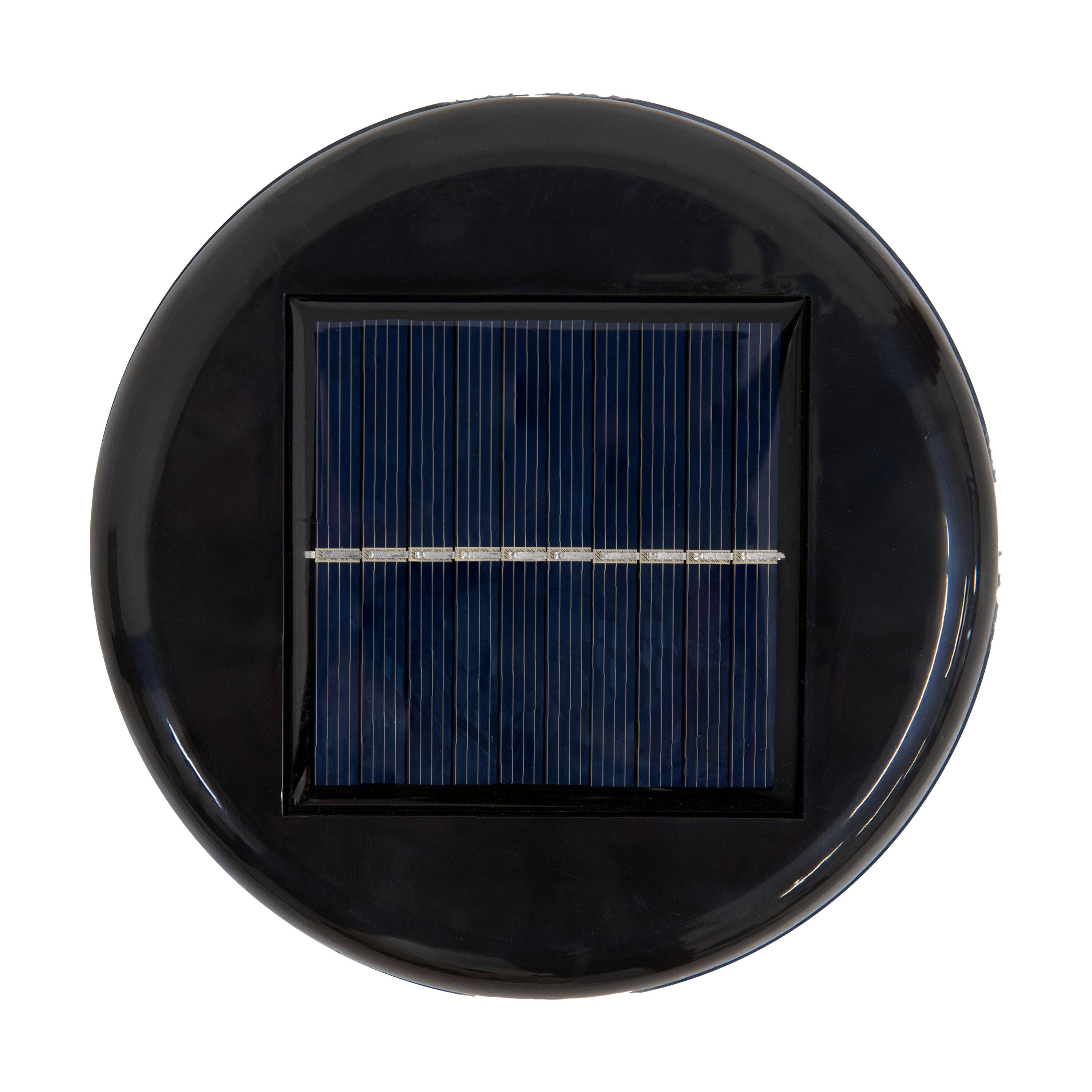 Alt View 10. Sunnydaze - 8.5 ft Solar Patio Umbrella with Faux Woodgrain Finish - Navy Blue.