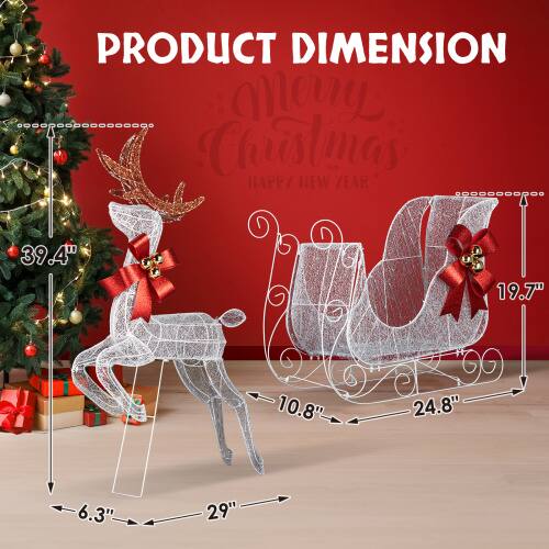 PRODUCT DIMENSION  
Merry Christmas  
HAPPY NEW YEAR  

39.4"  
19.7"  
10.8"  
24.8"  
6.3"  
29"