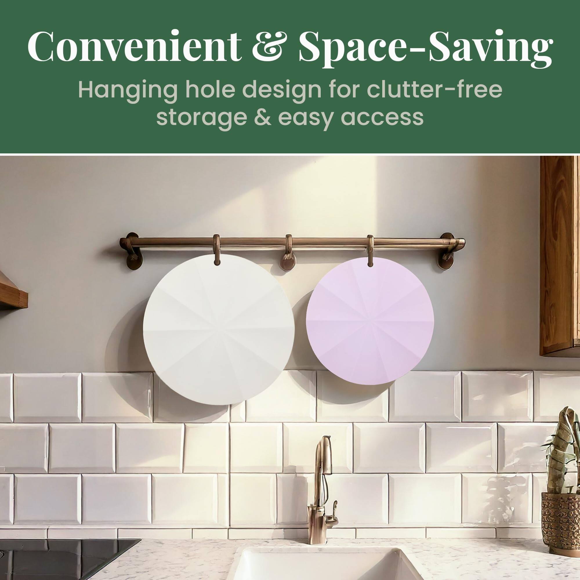 Convenient & Space-Saving  
Hanging hole design for clutter-free storage & easy access